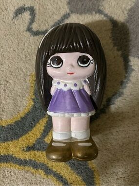 Antique Doll Figurine with Brown Hair